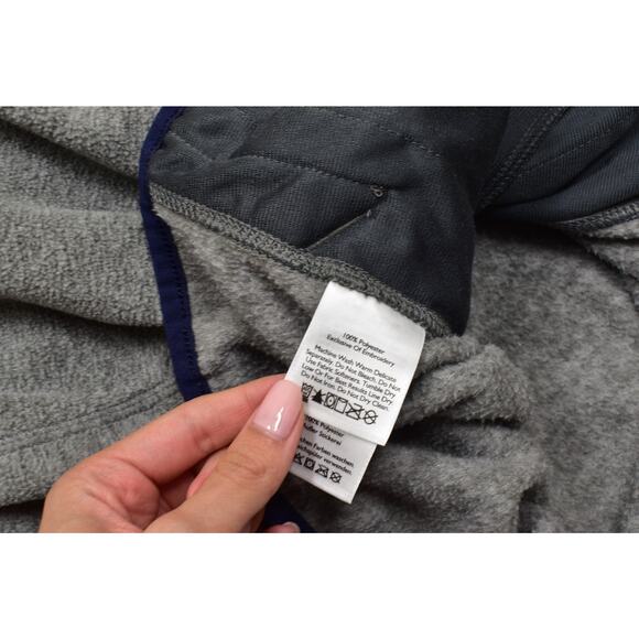 Eddie Bauer Men's Gray Fleece Snap Mock Neck Pullover Regular Size 2XL Polyester - Picture 7 of 8